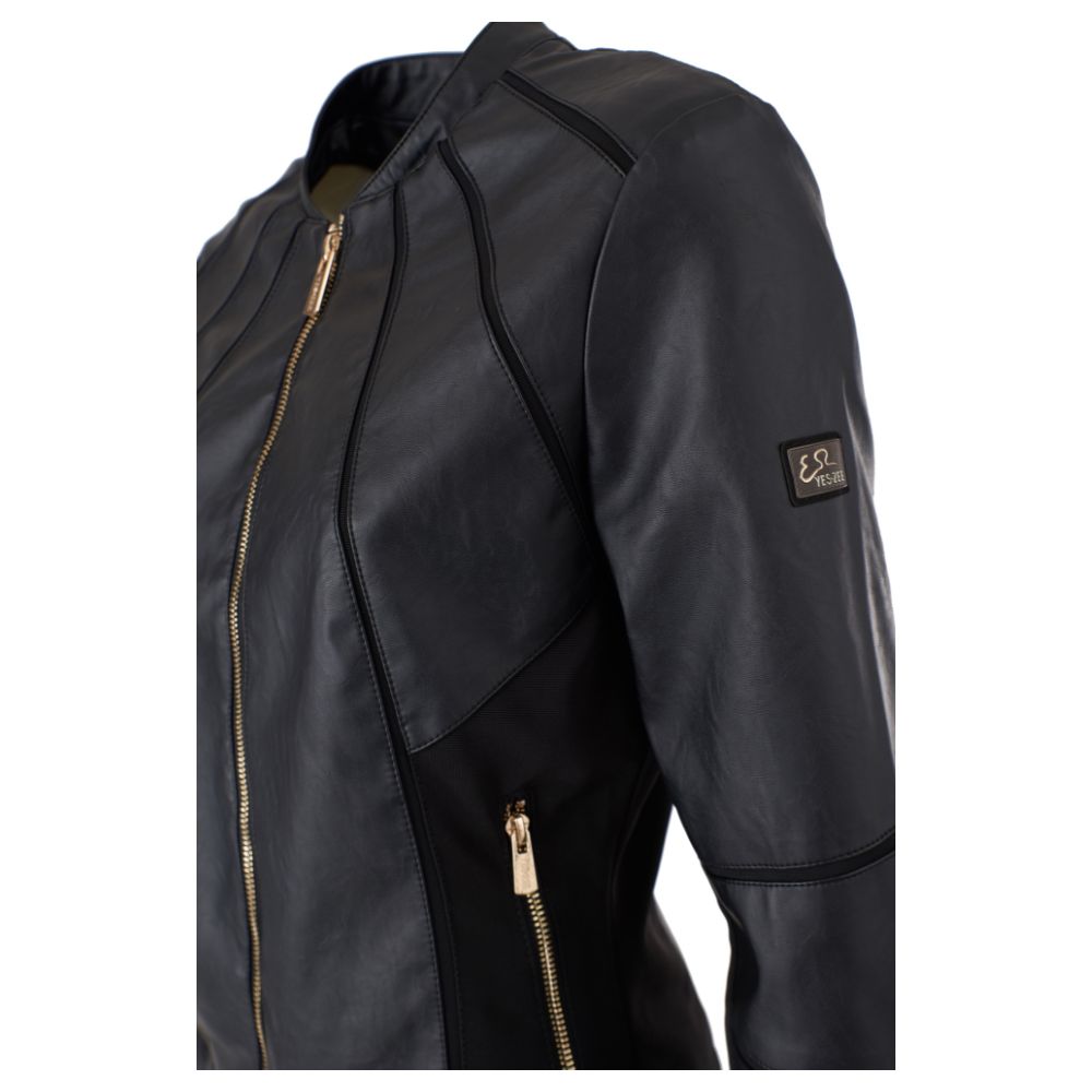 Yes Zee Black Polyethylene Jackets &amp; Coat