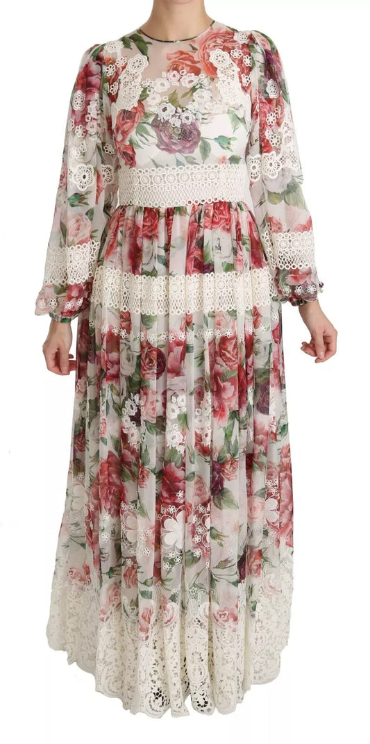 Dolce &amp; Gabbana Multicolor Floral Maxi Sheath Dress