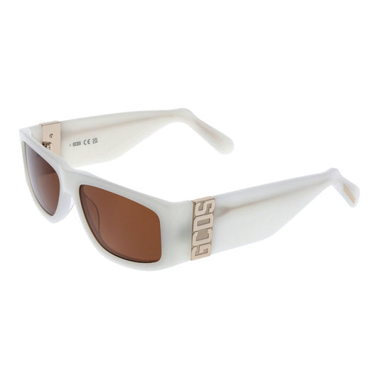 Lunettes de soleil unisexes blanches GCDS