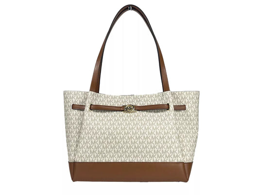 Grand sac fourre-tout à ceinture Michael Kors Reed, couleur vanille