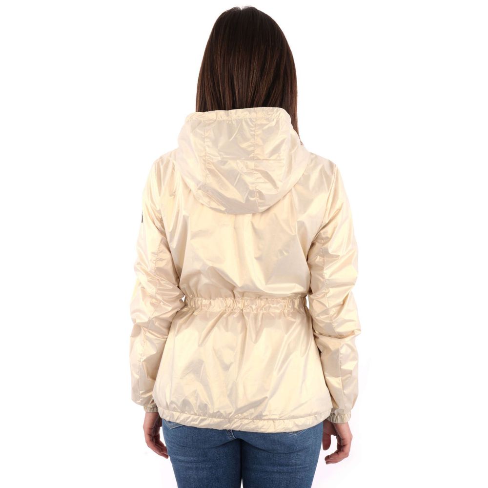 Yes Zee Beige Nylon Jackets &amp; Coat
