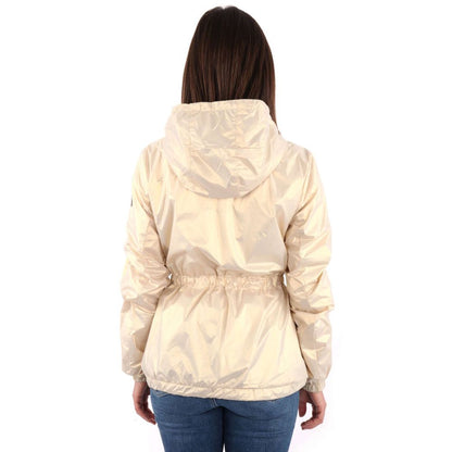 Yes Zee Beige Nylon Jackets &amp; Coat
