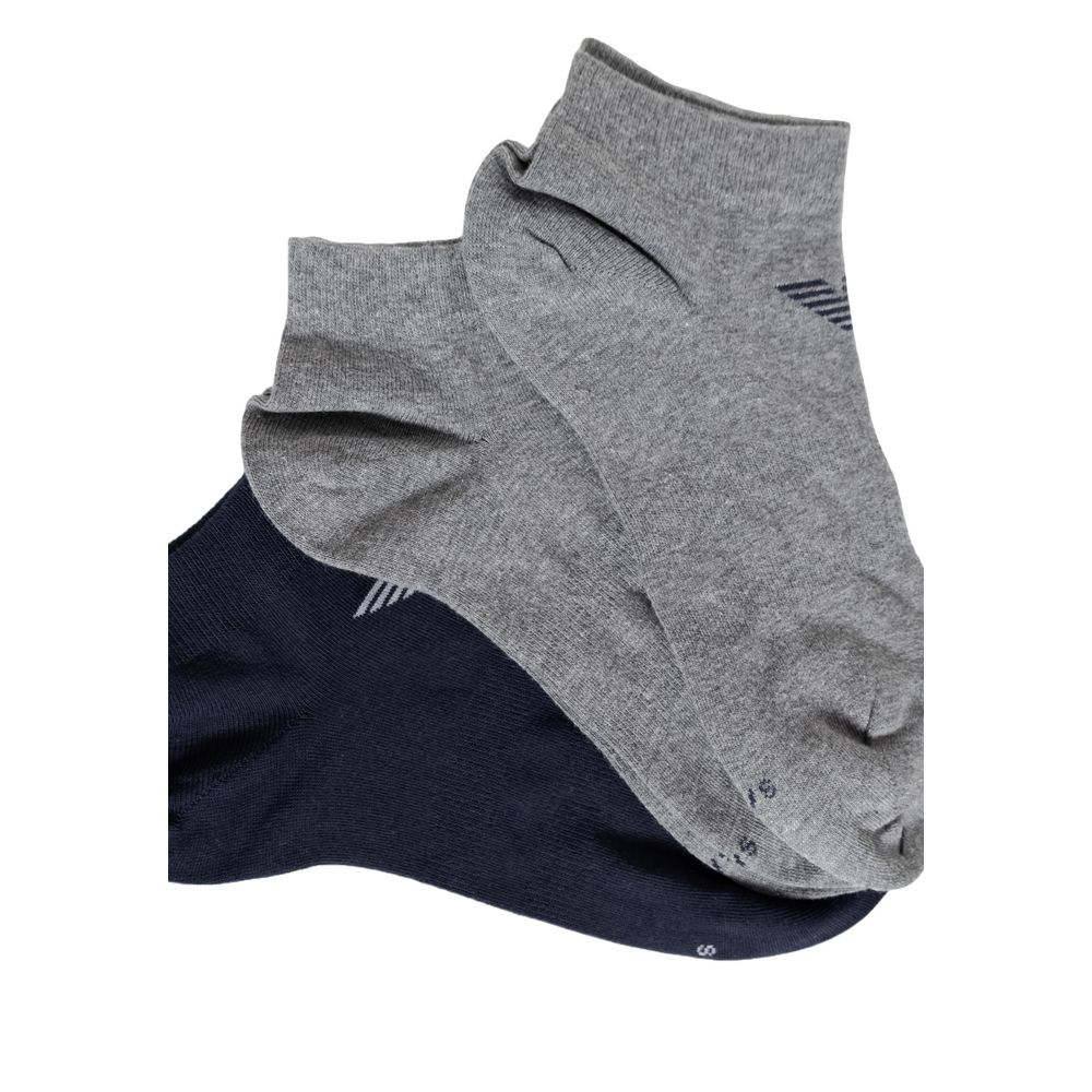Chaussettes en coton bleu Emporio Armani Underwear