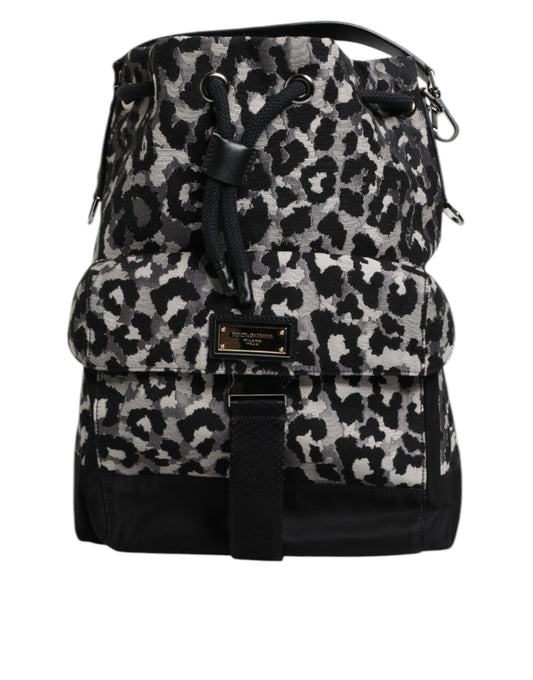 Dolce &amp; Gabbana Sac à bandoulière Hobo en jacquard léopard multicolore