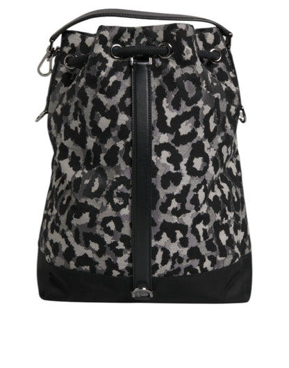 Dolce &amp; Gabbana Sac à bandoulière Hobo en jacquard léopard multicolore