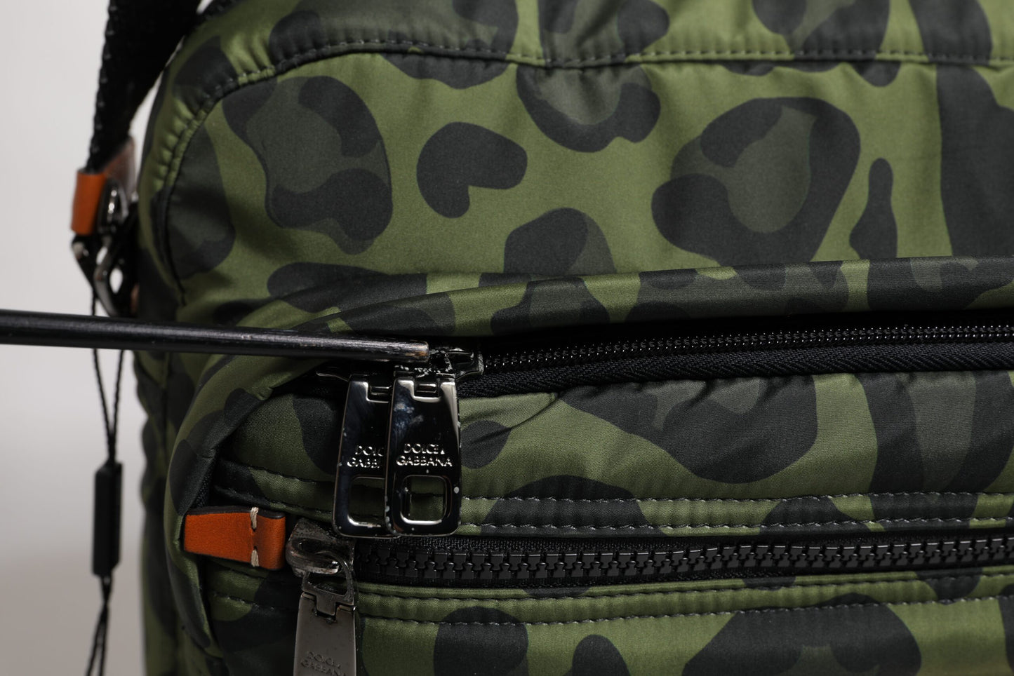 Dolce &amp; Gabbana Green Polyester Leopard Print Shell Messenger Bag