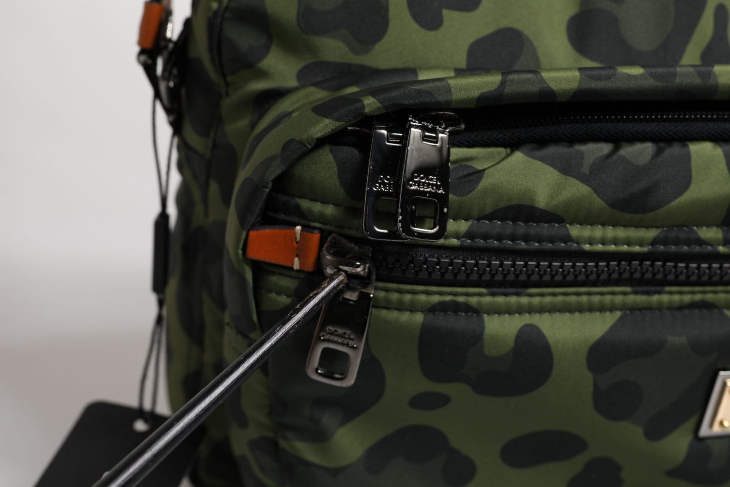 Dolce &amp; Gabbana Green Polyester Leopard Print Shell Messenger Bag