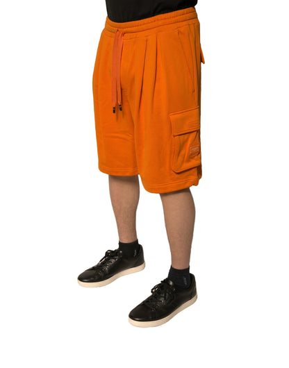 Bermuda cargo décontracté en coton orange Dolce &amp; Gabbana pour homme