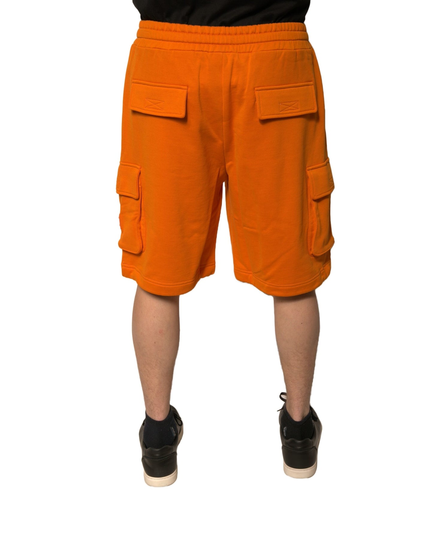 Bermuda cargo décontracté en coton orange Dolce &amp; Gabbana pour homme