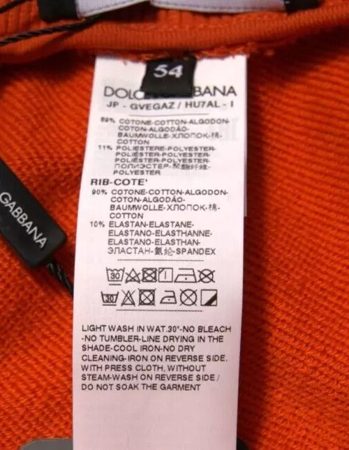 Bermuda homme en coton mélangé orange Dolce &amp; Gabbana