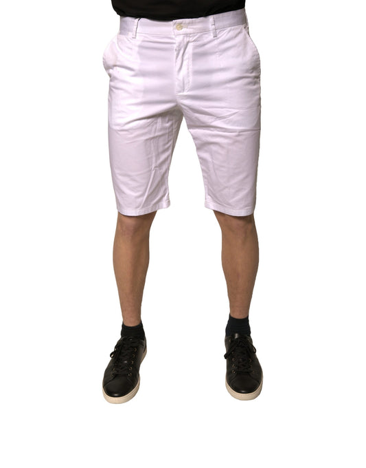 Pantalon chino blanc Dolce &amp; Gabbana en coton stretch décontracté
