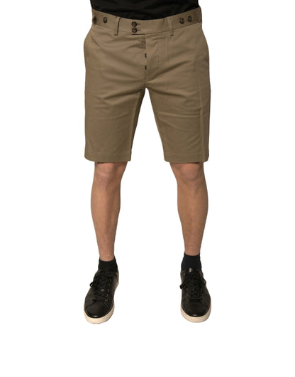 Short décontracté en coton stretch marron chino Dolce &amp; Gabbana
