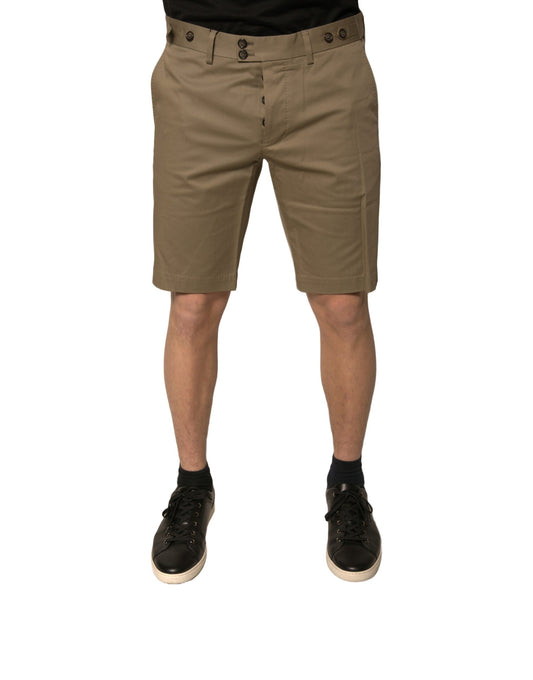 Short décontracté en coton stretch marron chino Dolce &amp; Gabbana