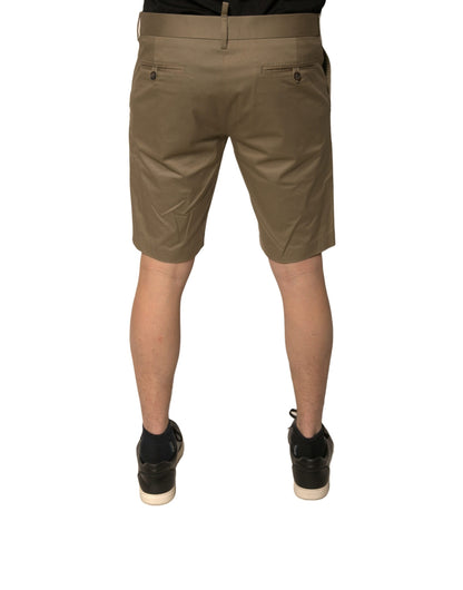 Short décontracté en coton stretch marron chino Dolce &amp; Gabbana