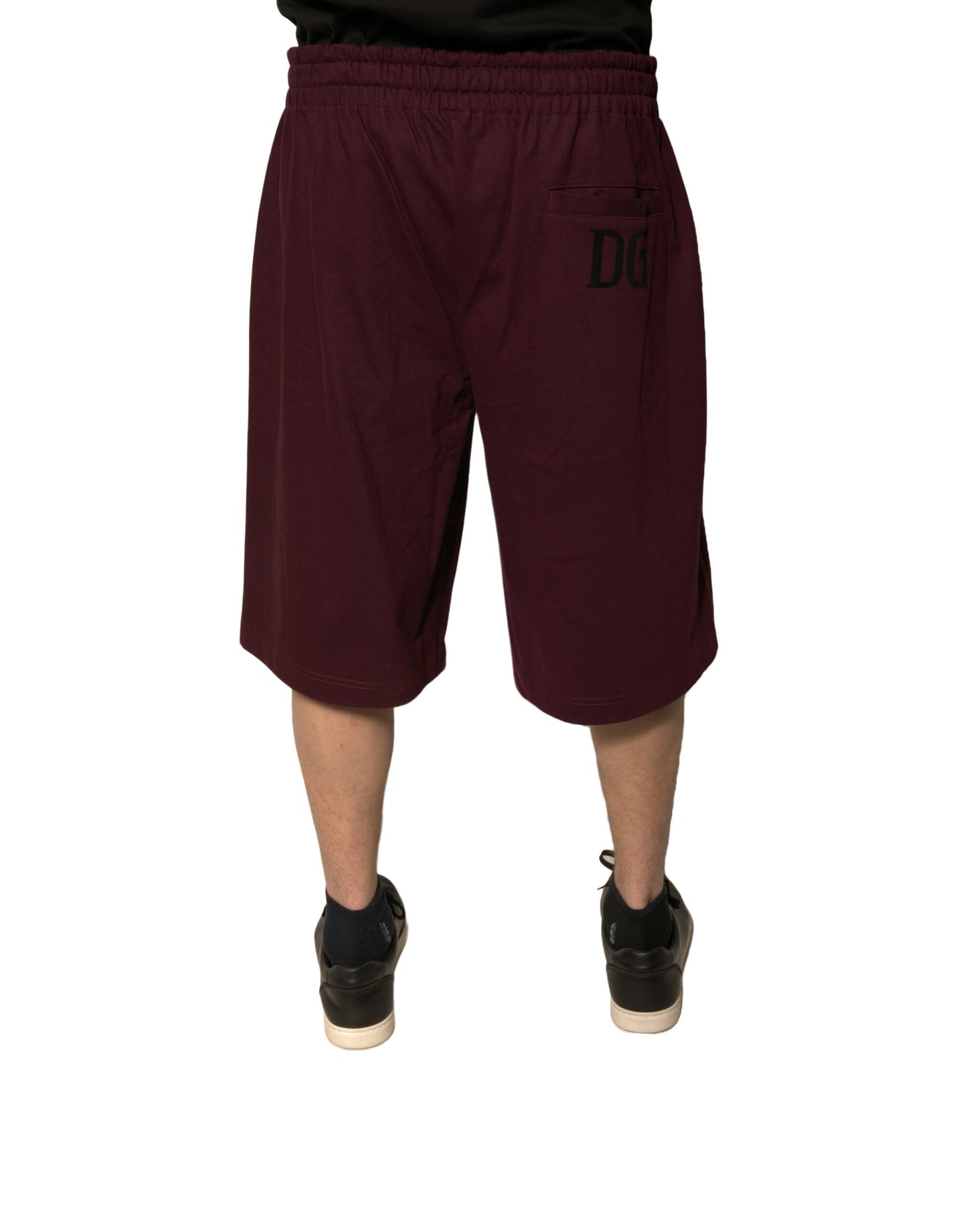 Bermuda taille moyenne en coton bordeaux Dolce &amp; Gabbana