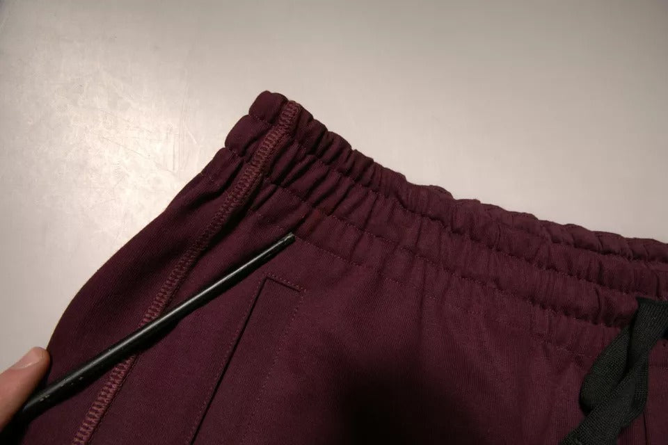 Bermuda taille moyenne en coton bordeaux Dolce &amp; Gabbana