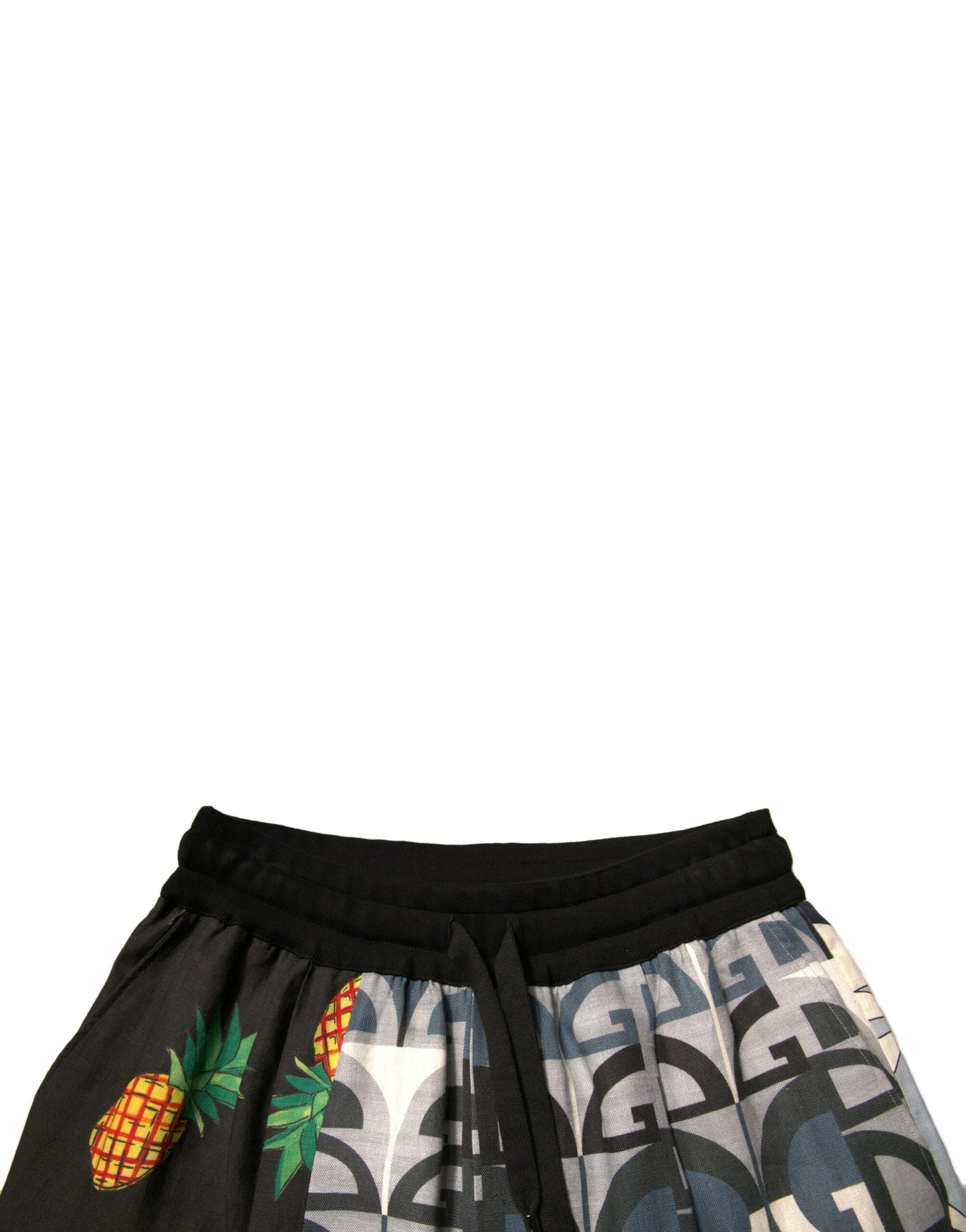 Bermuda en lin patchwork multicolore Dolce &amp; Gabbana