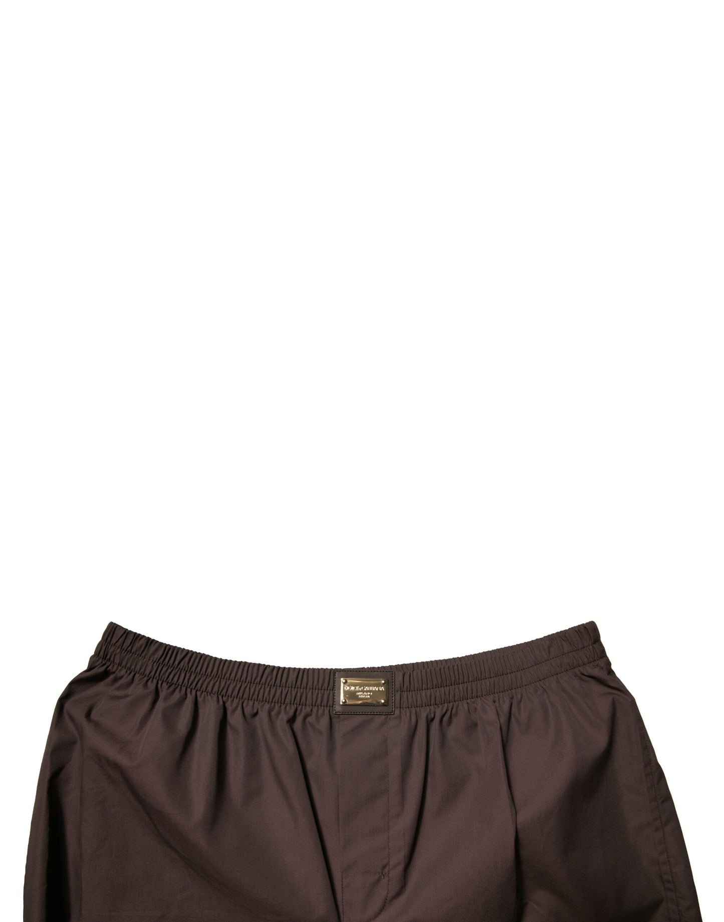 Short taille moyenne en coton mélangé marron Dolce &amp; Gabbana pour homme