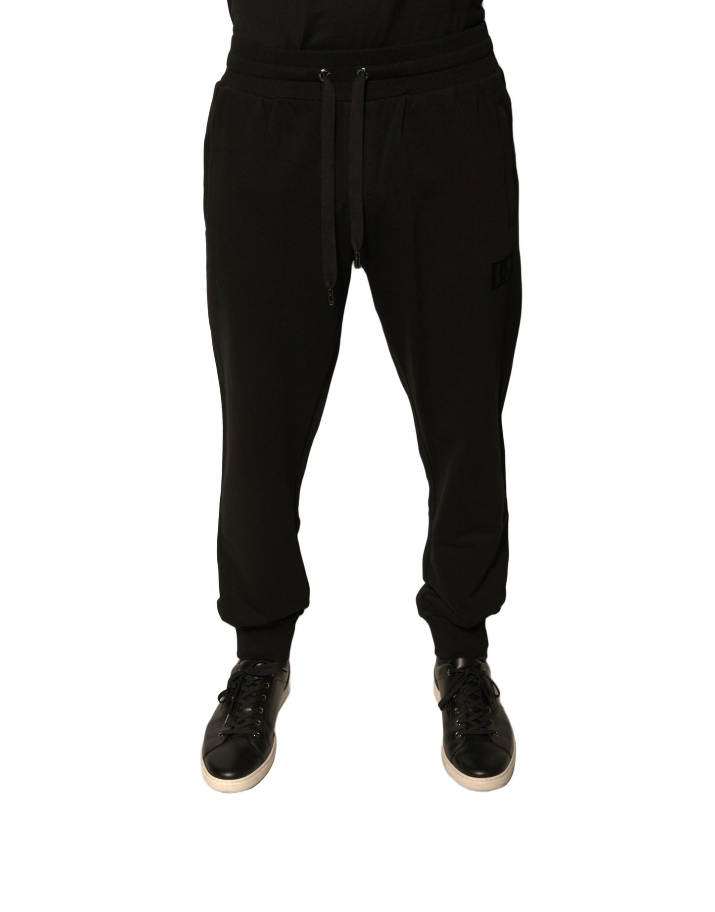 Dolce & Gabbana Black Cotton Jogger Men Sweatpants Pants by Dolce & Gabbana