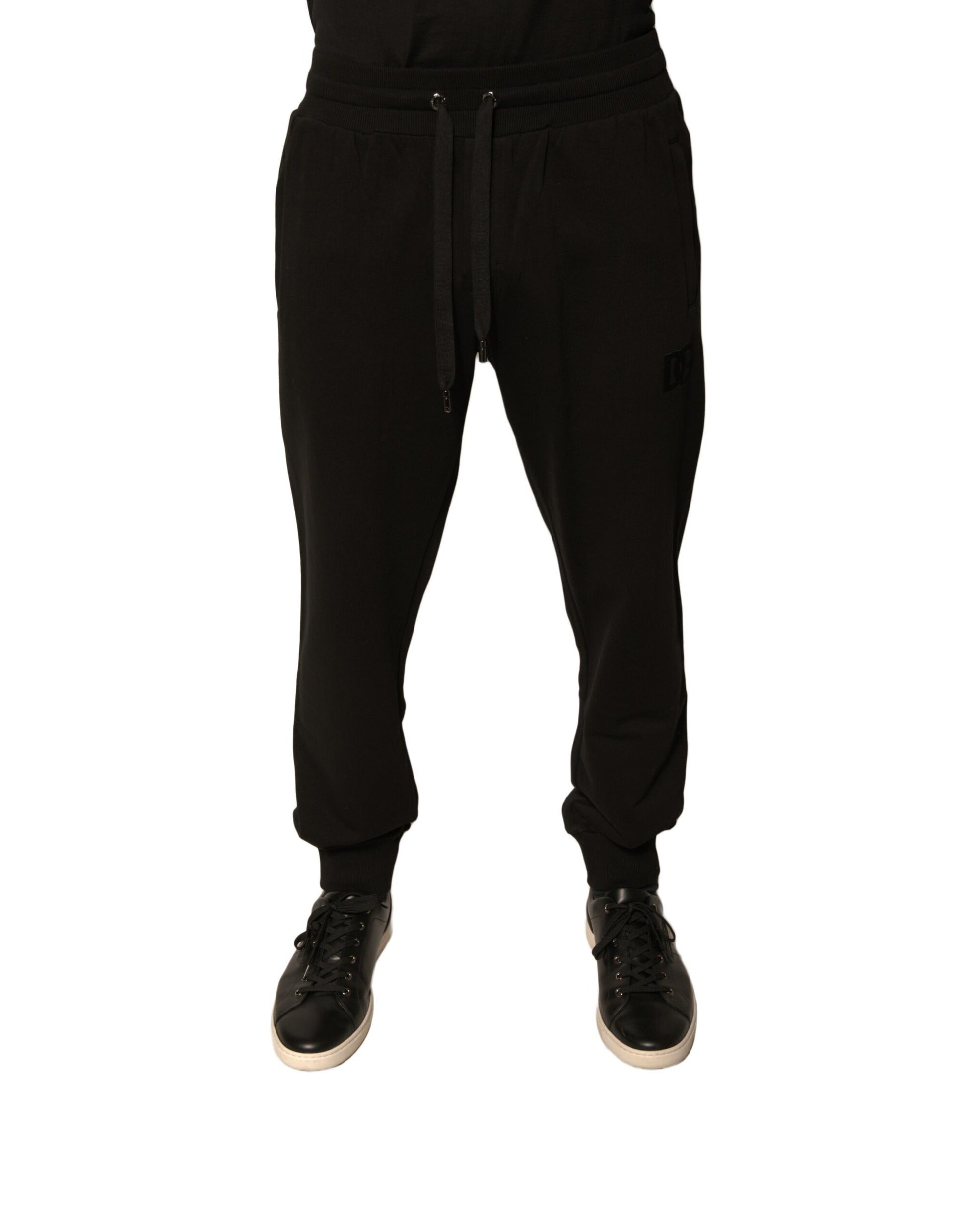 Dolce & Gabbana Black Cotton Jogger Men Sweatpants Pants by Dolce & Gabbana