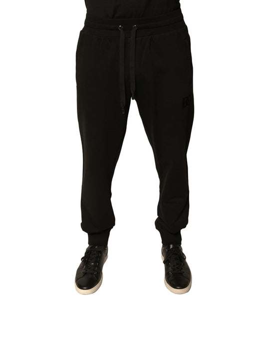 Dolce & Gabbana Black Cotton Jogger Men Sweatpants Pants by Dolce & Gabbana