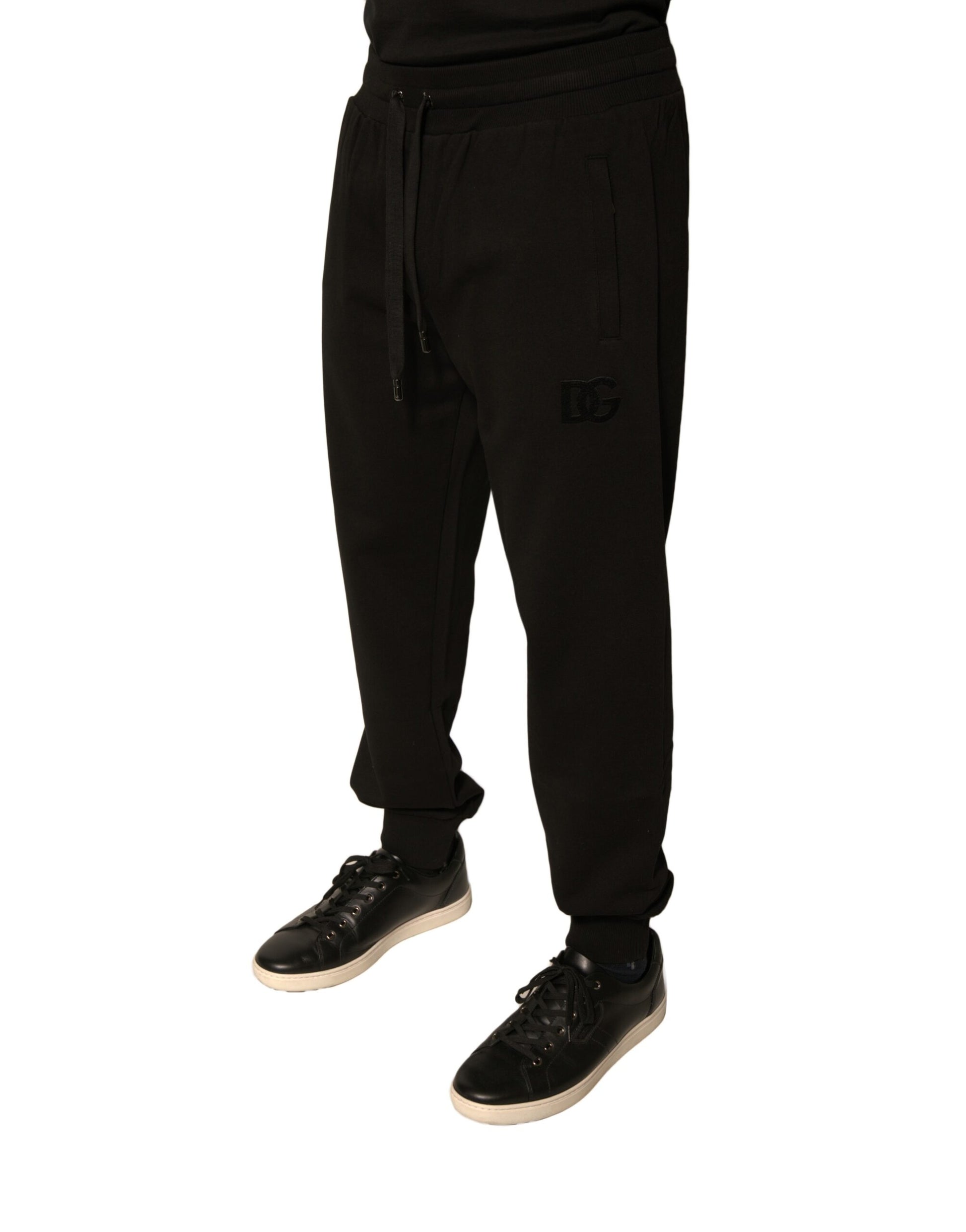 Dolce & Gabbana Black Cotton Jogger Men Sweatpants Pants by Dolce & Gabbana