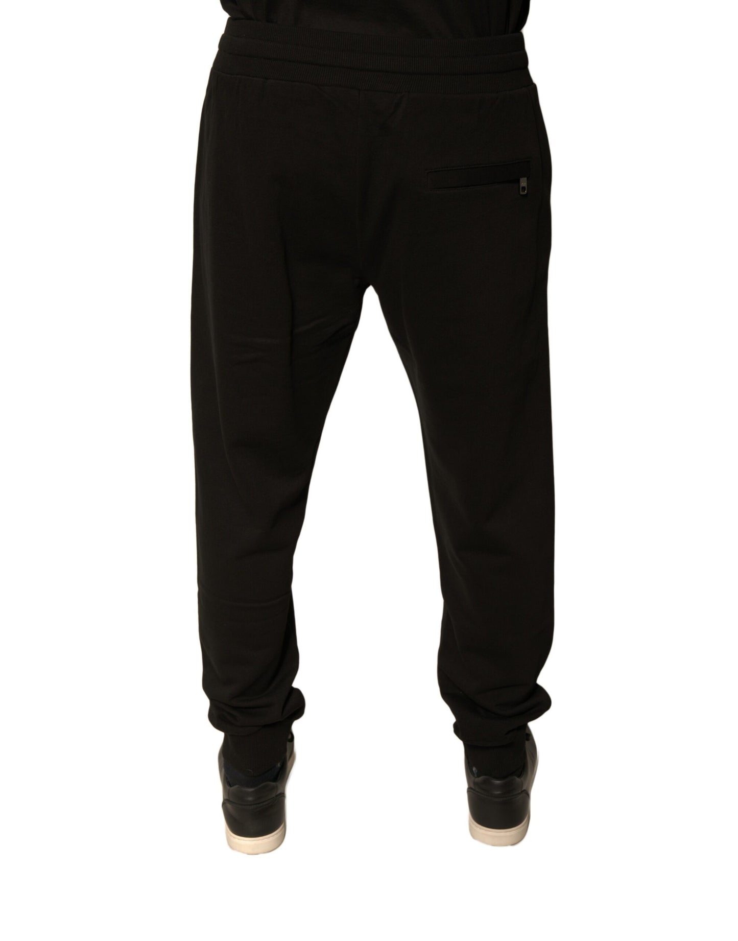 Dolce & Gabbana Black Cotton Jogger Men Sweatpants Pants by Dolce & Gabbana