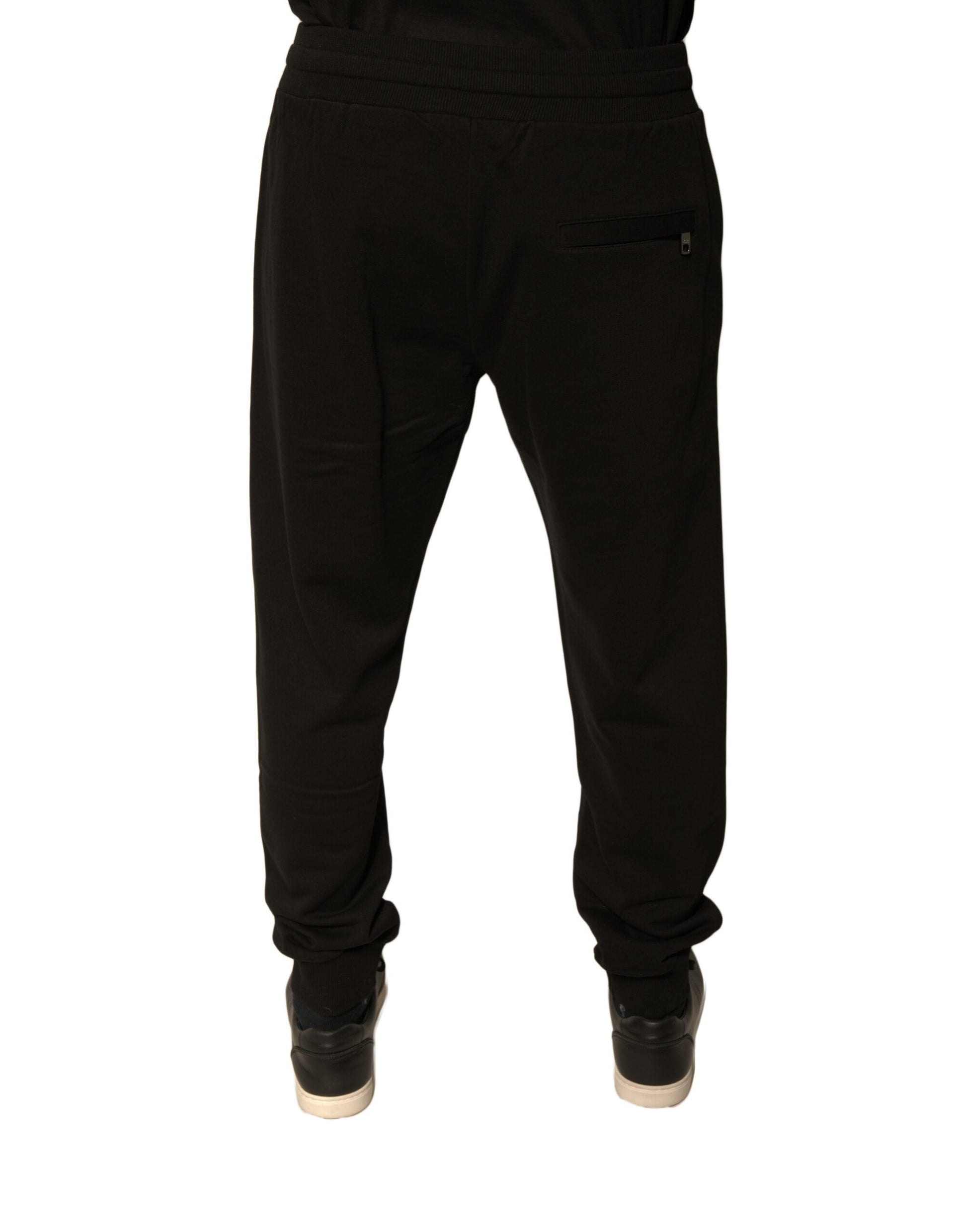 Dolce & Gabbana Black Cotton Jogger Men Sweatpants Pants by Dolce & Gabbana
