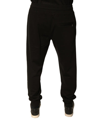Dolce & Gabbana Black Cotton Jogger Men Sweatpants Pants by Dolce & Gabbana