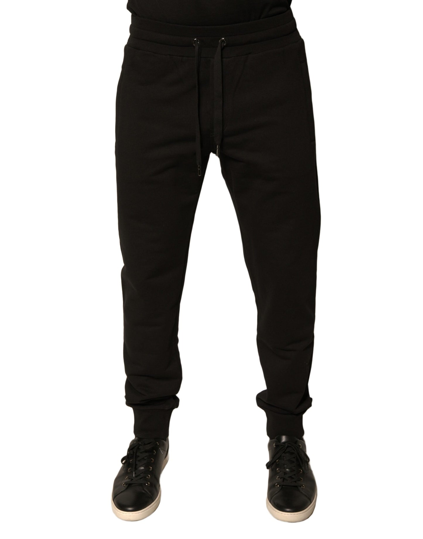 Dolce & Gabbana Black Cotton Jogger Men Sweatpants Pants by Dolce & Gabbana
