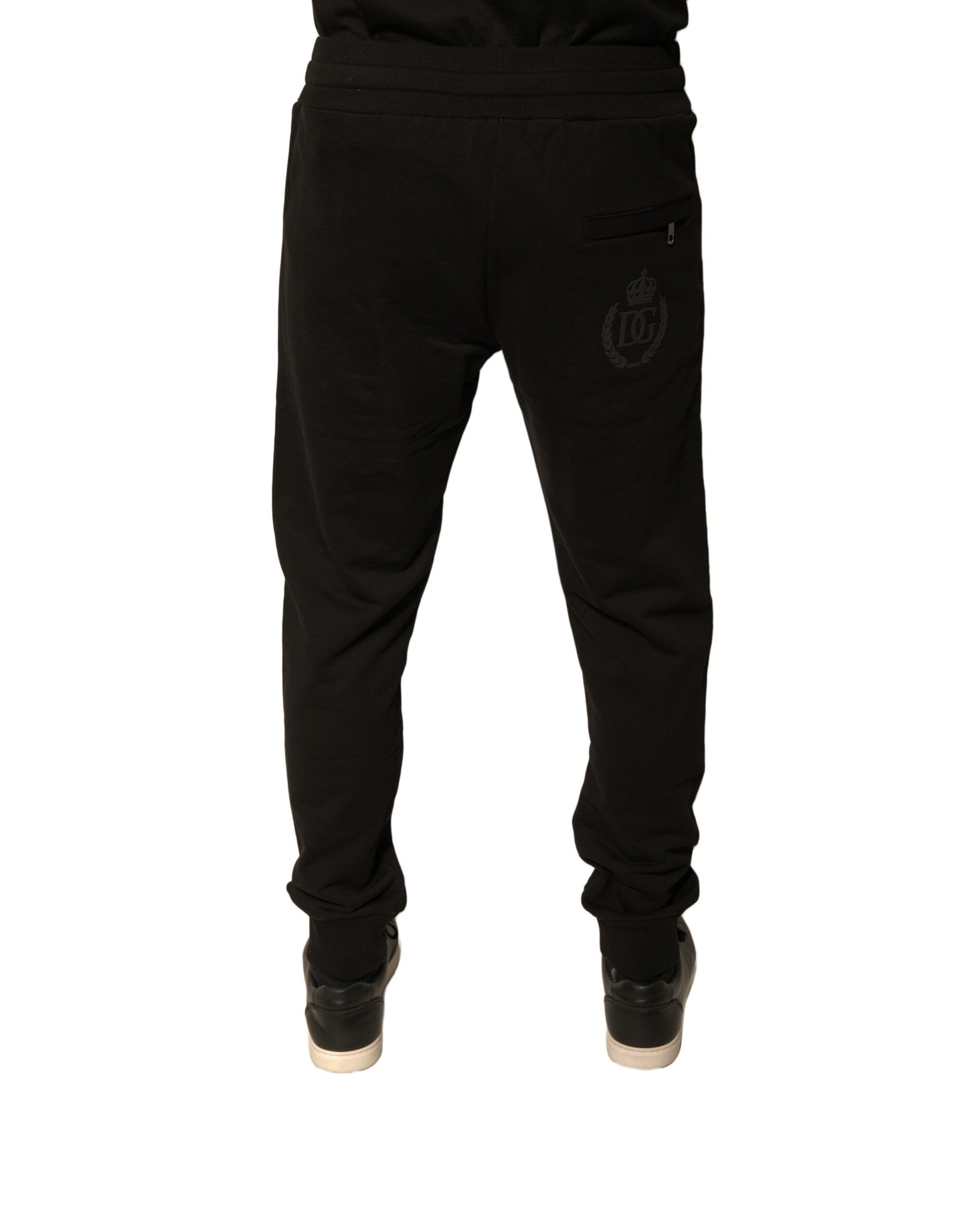 Dolce & Gabbana Black Cotton Jogger Men Sweatpants Pants by Dolce & Gabbana