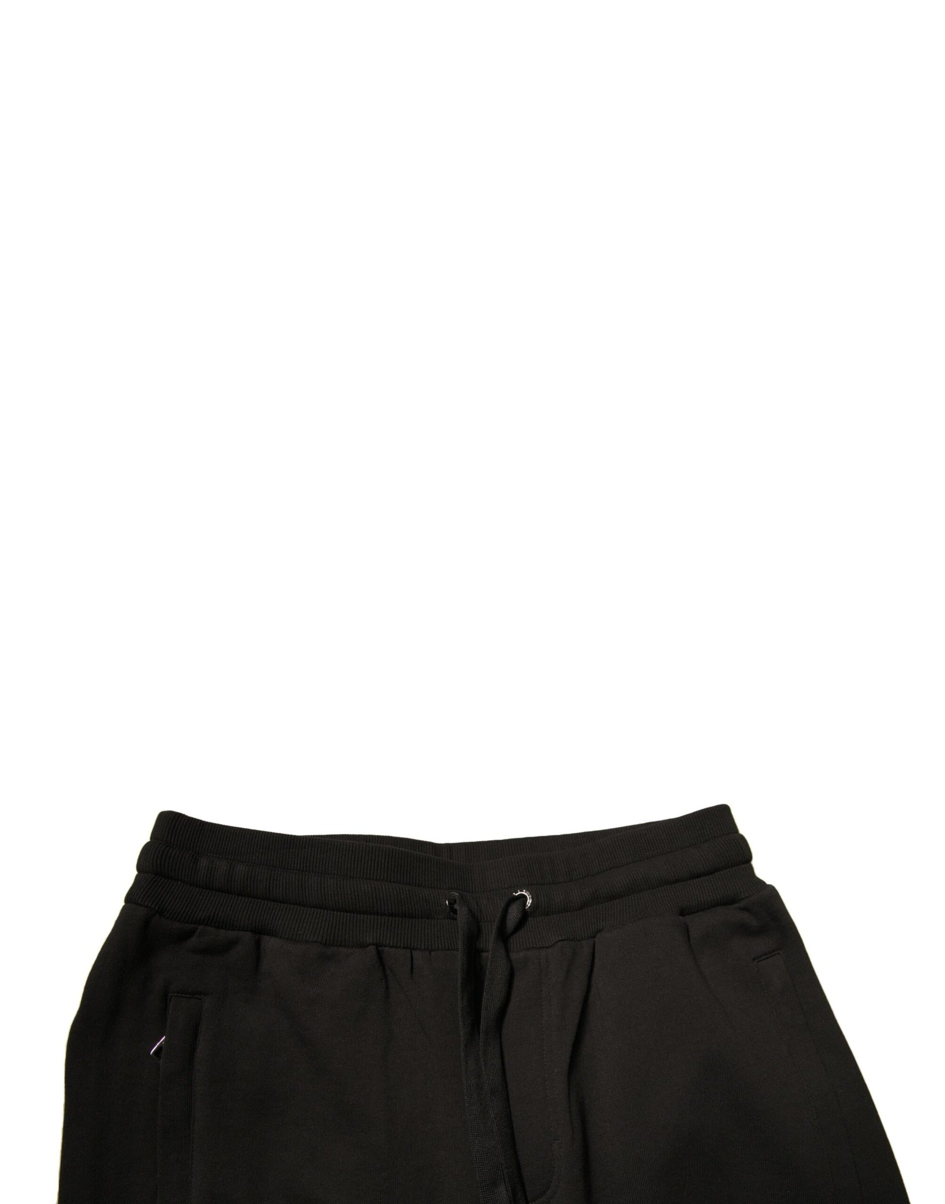 Dolce & Gabbana Black Cotton Jogger Men Sweatpants Pants by Dolce & Gabbana