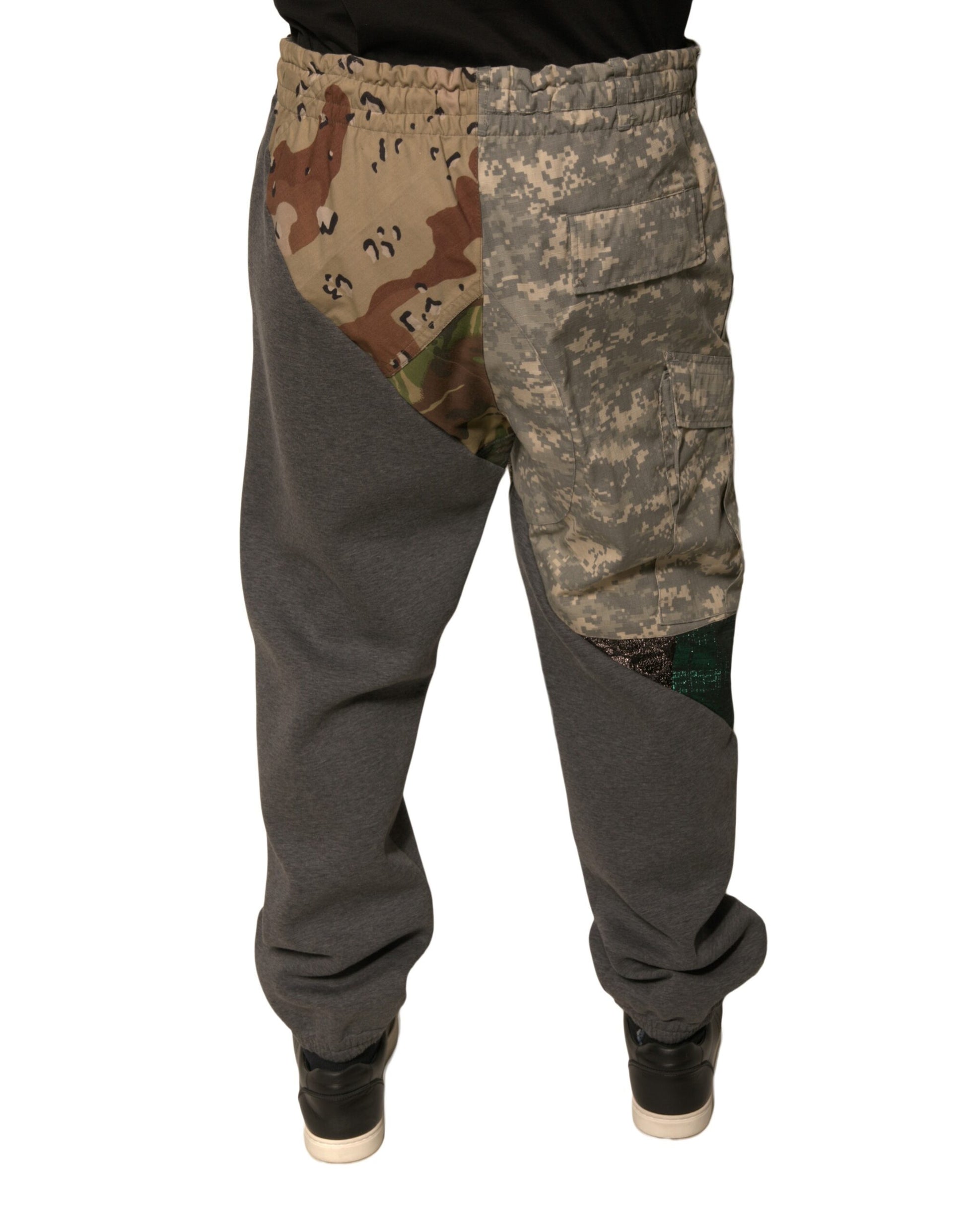 Dolce & Gabbana Multicolor Patchwork Cotton Jogger Sweatpants Pants by Dolce & Gabbana