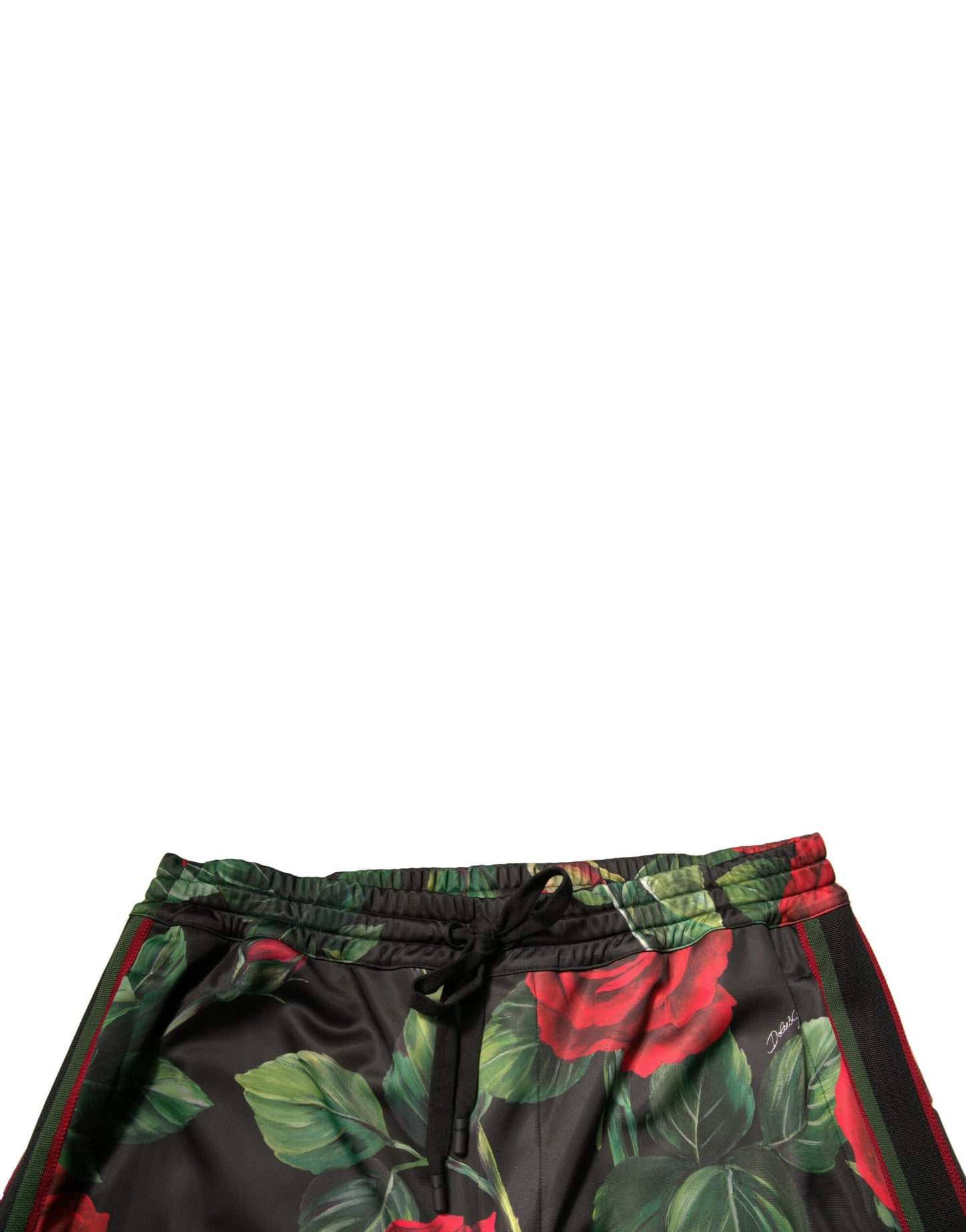 Dolce & Gabbana Black Floral Polyester Jogger Sweatpants Pants by Dolce & Gabbana