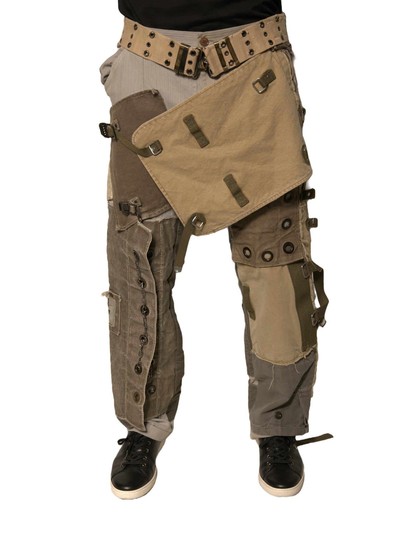 Dolce & Gabbana Multicolor Reconstructed Flight Cargo Pants by Dolce & Gabbana