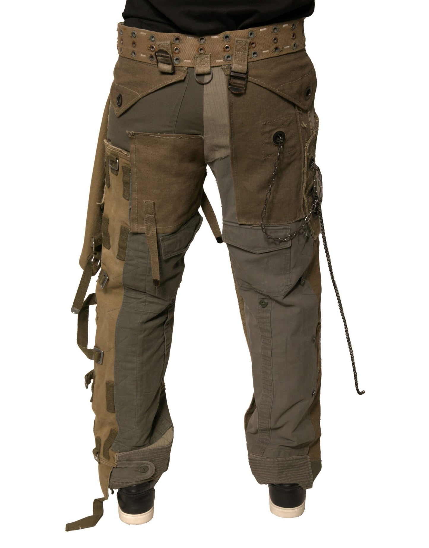 Dolce & Gabbana Multicolor Reconstructed Flight Cargo Pants by Dolce & Gabbana