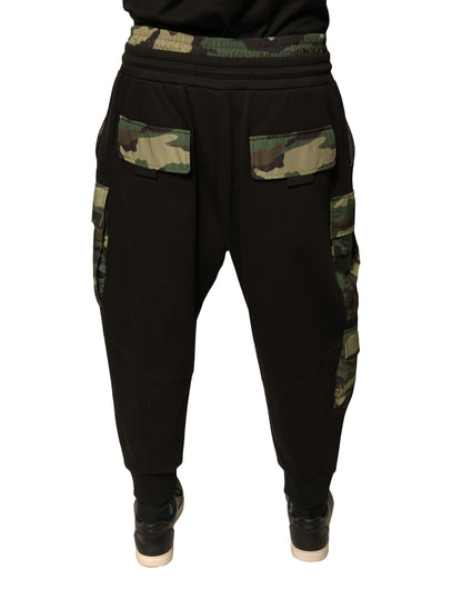 Dolce & Gabbana Black Camouflage Cotton Jogger Cargo Pants by Dolce & Gabbana