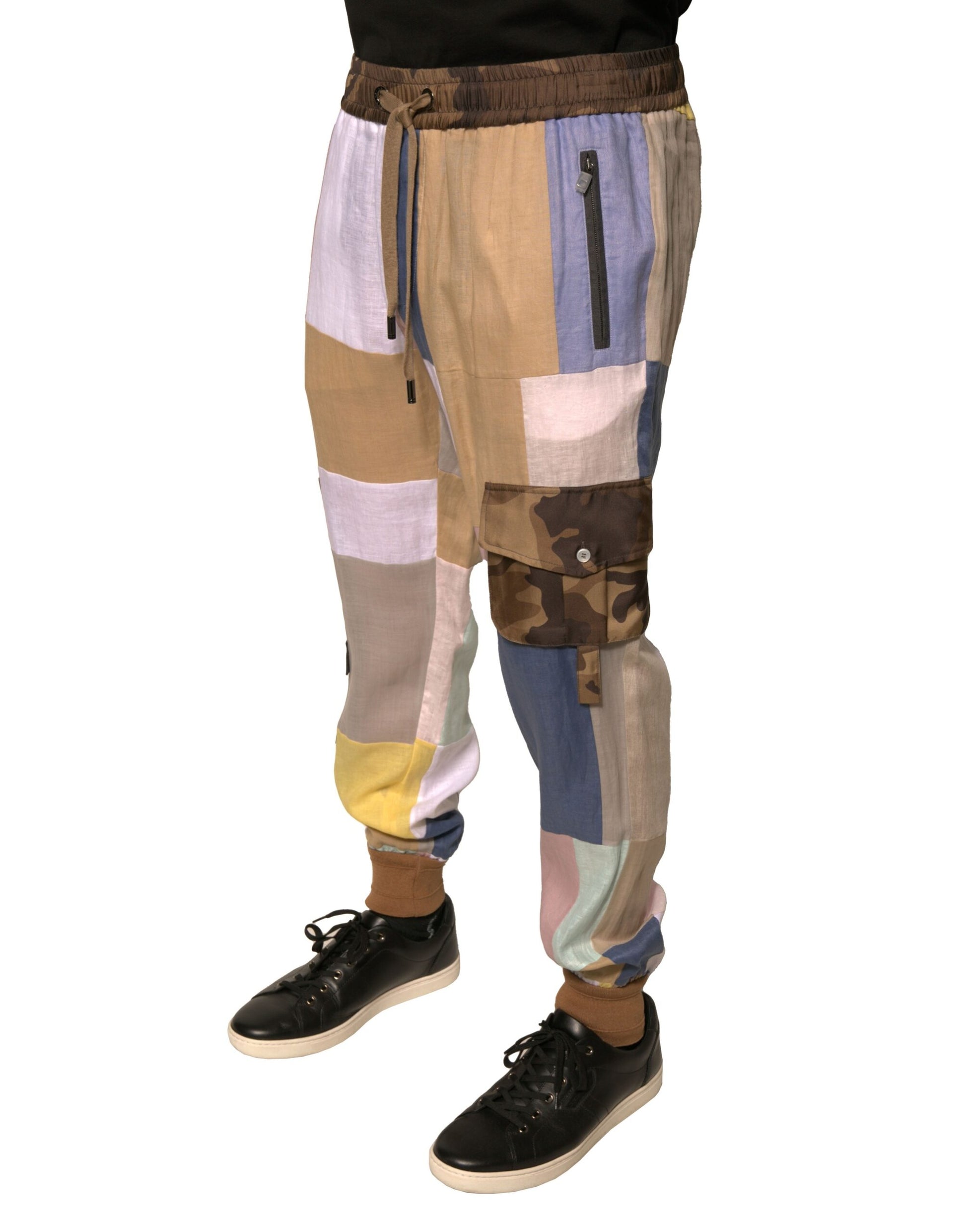 Dolce & Gabbana Multicolor Patchwork Jogger Sweatpants Pants by Dolce & Gabbana