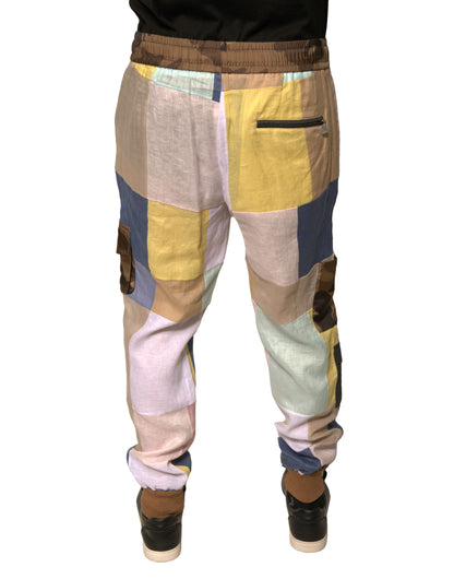 Dolce & Gabbana Multicolor Patchwork Jogger Sweatpants Pants by Dolce & Gabbana