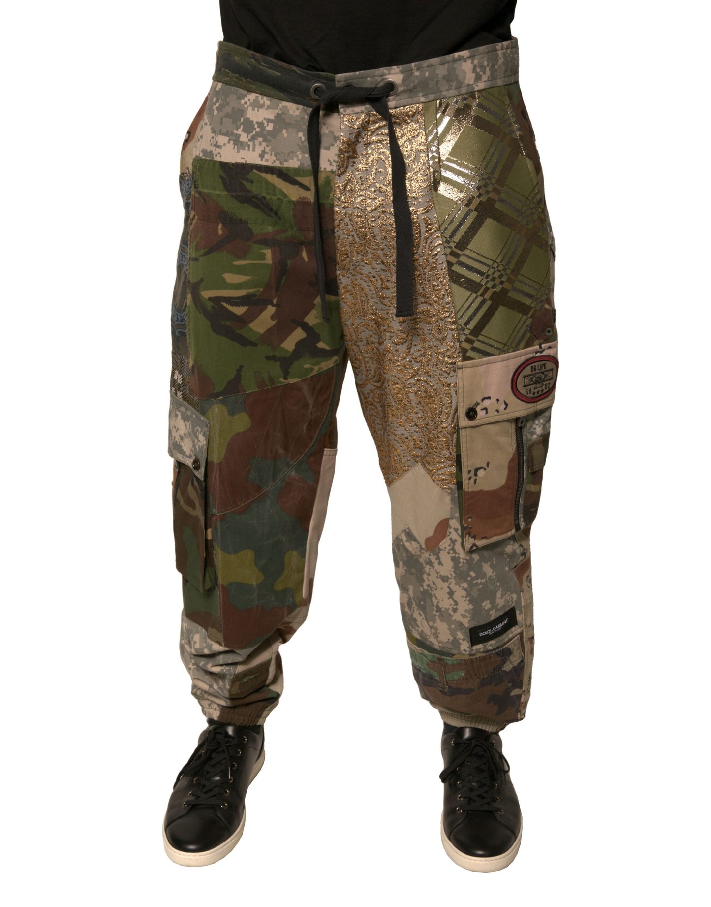 Dolce & Gabbana Multicolor Patchwork Men Jogger Pants by Dolce & Gabbana