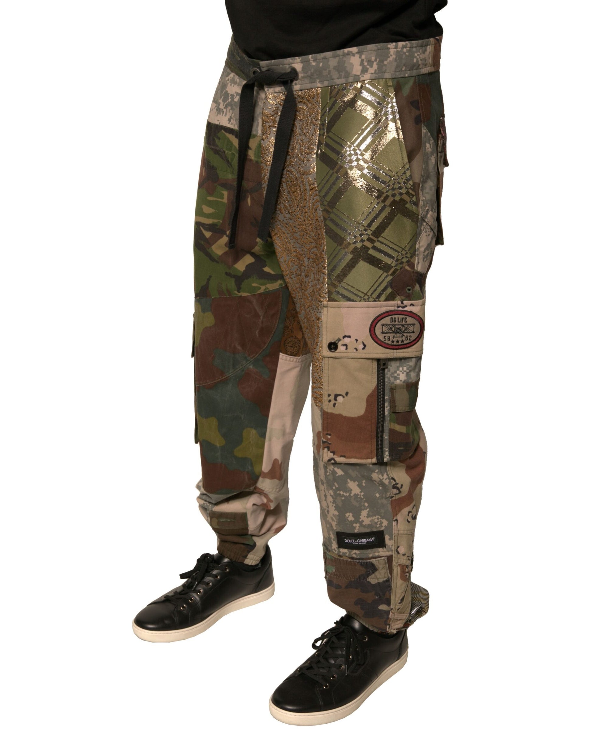 Dolce & Gabbana Multicolor Patchwork Men Jogger Pants by Dolce & Gabbana