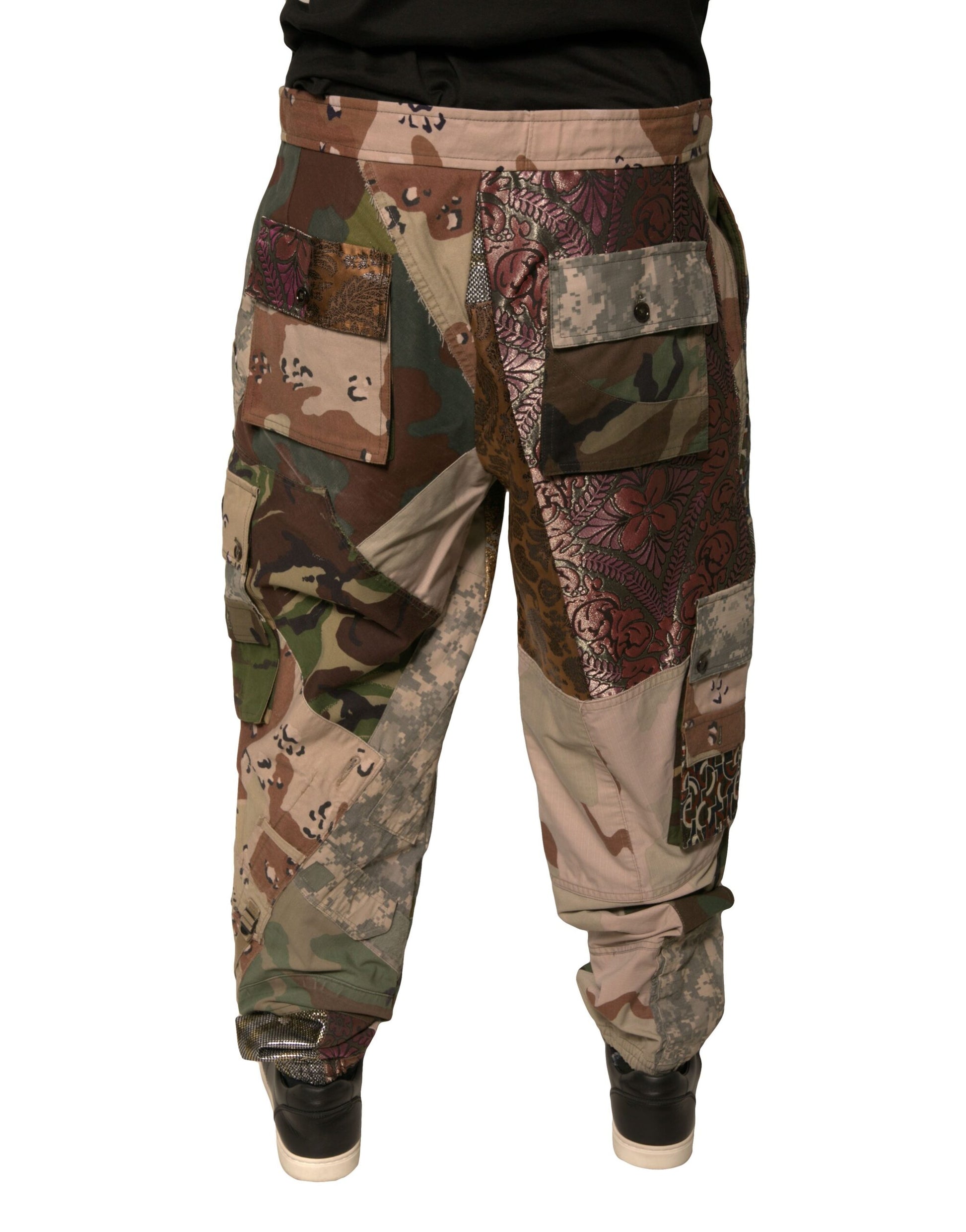 Dolce & Gabbana Multicolor Patchwork Men Jogger Pants by Dolce & Gabbana