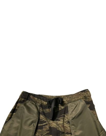 Dolce & Gabbana Green Cotton Jogger Cargo Pants by Dolce & Gabbana