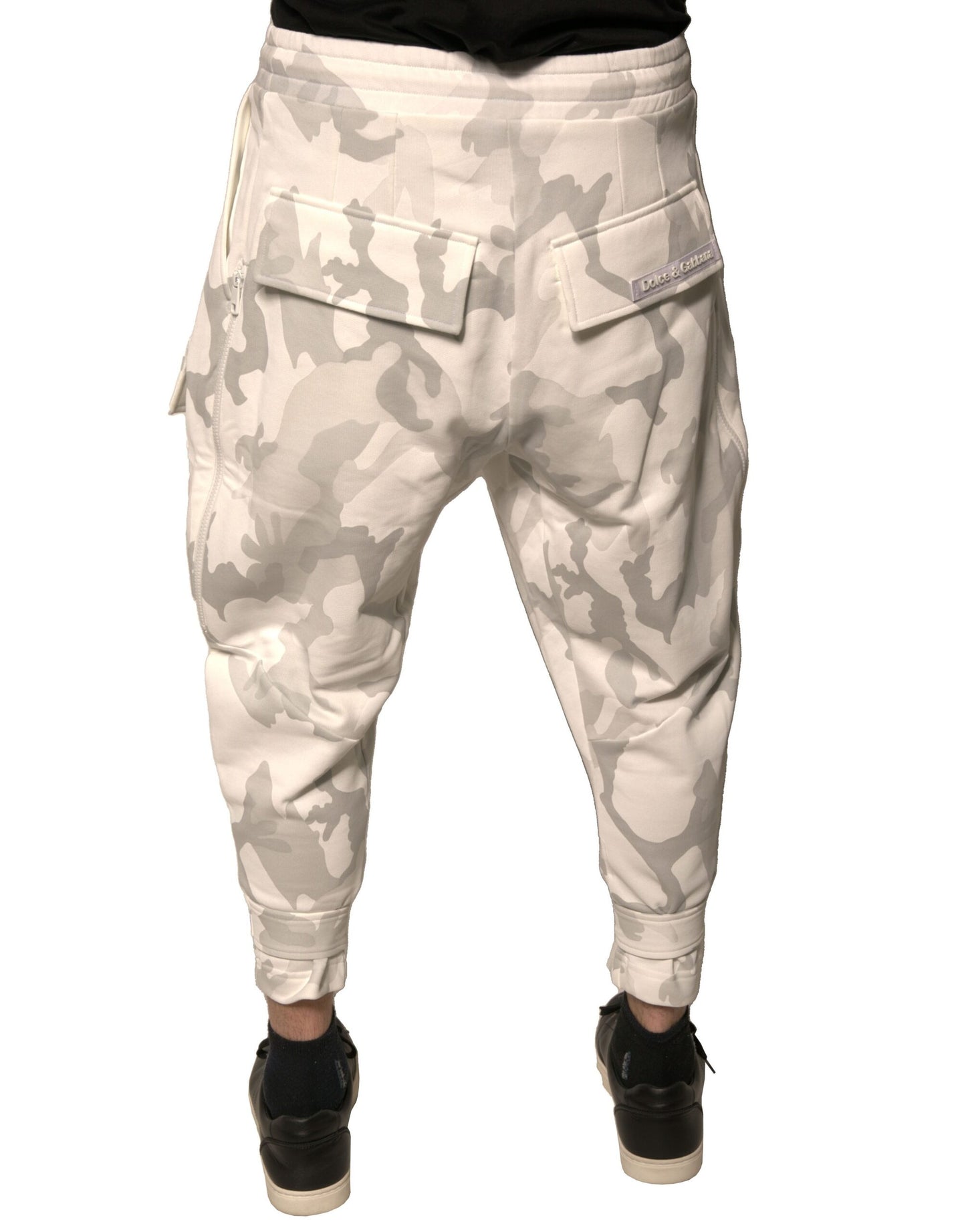 Dolce & Gabbana White Camouflage Cargo Jogger Pants by Dolce & Gabbana