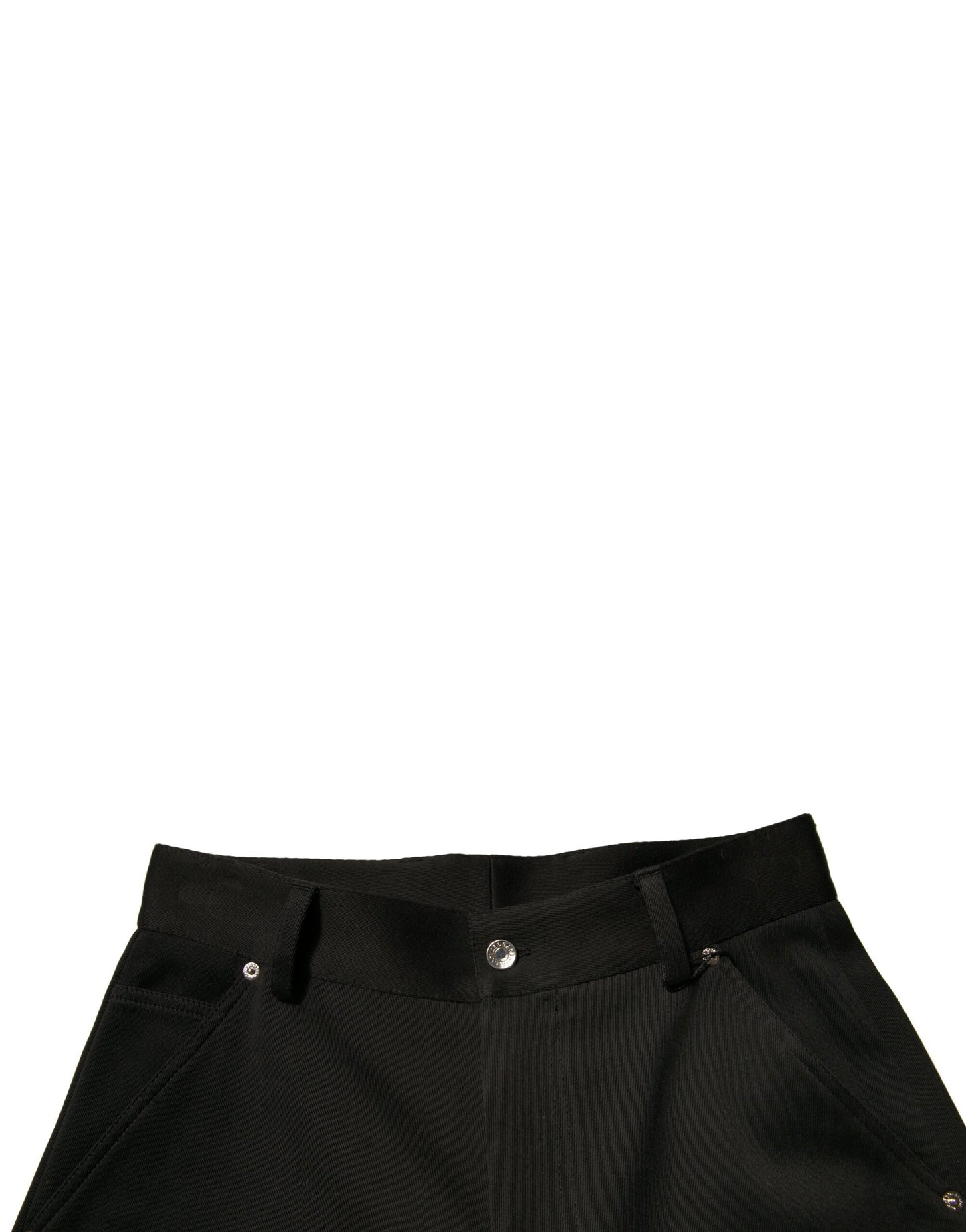 Dolce & Gabbana Black Cotton Mid Waist Cropped Pants by Dolce & Gabbana