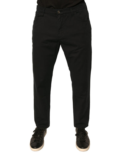 Dolce & Gabbana Black Logo Cotton Stretch Skinny Denim Jeans by Dolce & Gabbana