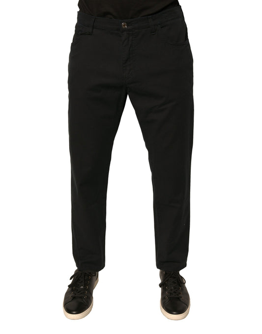 Dolce & Gabbana Black Logo Cotton Stretch Skinny Denim Jeans by Dolce & Gabbana