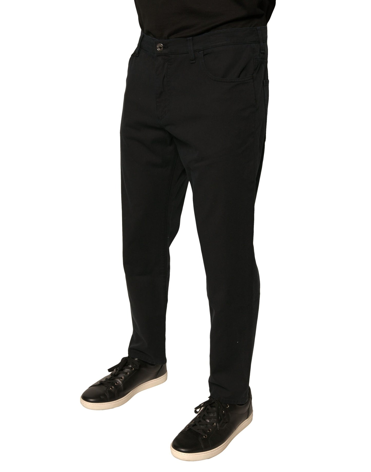Dolce & Gabbana Black Logo Cotton Stretch Skinny Denim Jeans by Dolce & Gabbana
