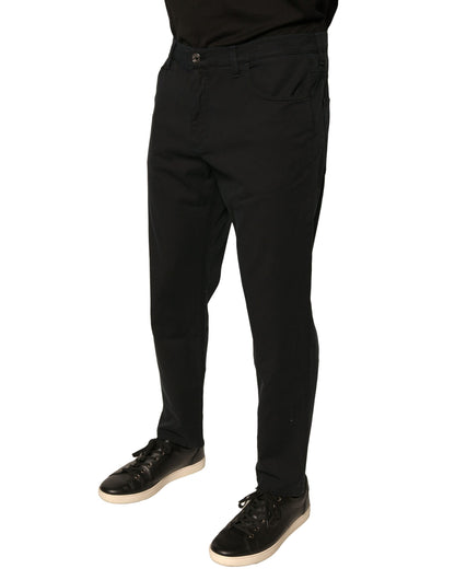Dolce & Gabbana Black Logo Cotton Stretch Skinny Denim Jeans by Dolce & Gabbana