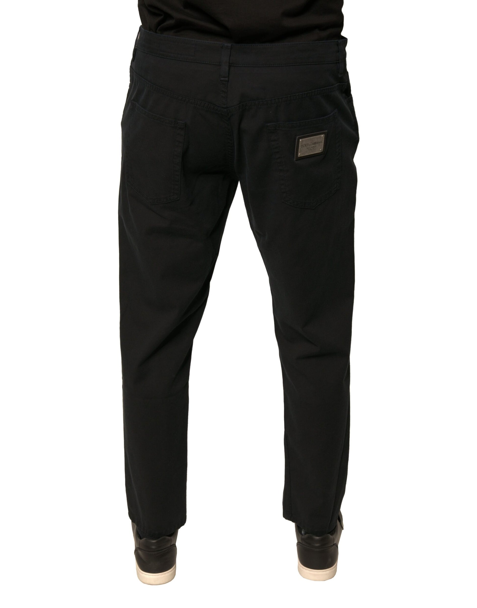 Dolce & Gabbana Black Logo Cotton Stretch Skinny Denim Jeans by Dolce & Gabbana